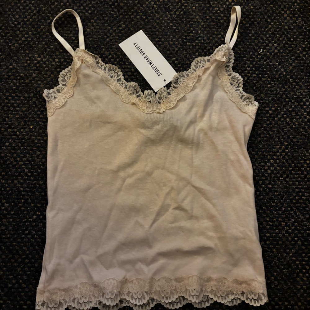 Streetwear Society Lace-Trimmed Top